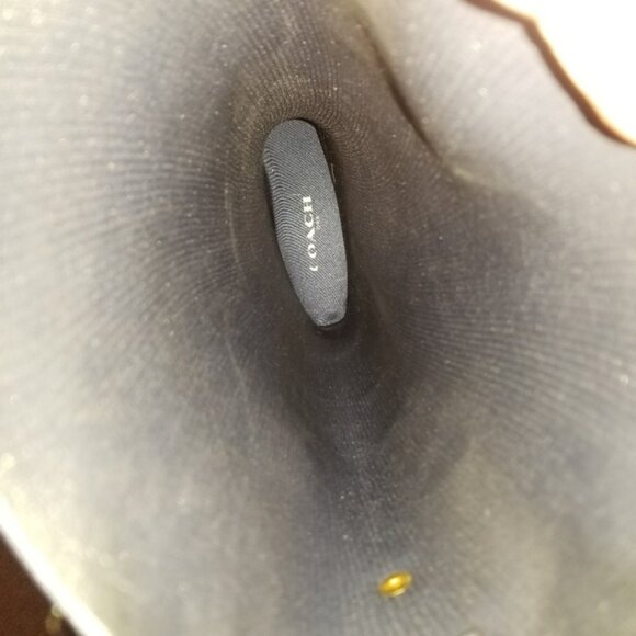 Coach Blue Rain Boots Tall Glossy Turn Lock - Picture 10 of 11